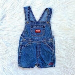 Vintage Osh Kosh Little Boys VW Bug Denim Shortall
